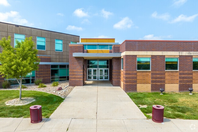 Carlisle Middle School has a welcoming front entrance to start the students' day off right.