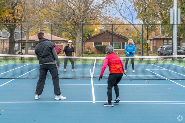 People love playing Pickleball with friends at James Park.