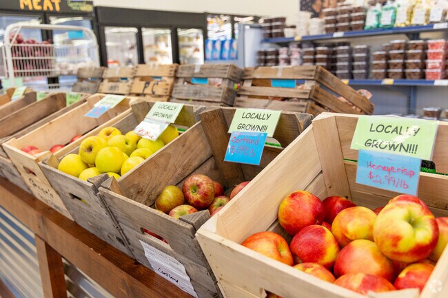 Seasonal fruits and vegetables fill the shelves at Millville Farm Market.