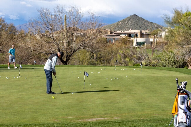 Practice putting at Troon North Golf Club in Pinnacle Peak.
