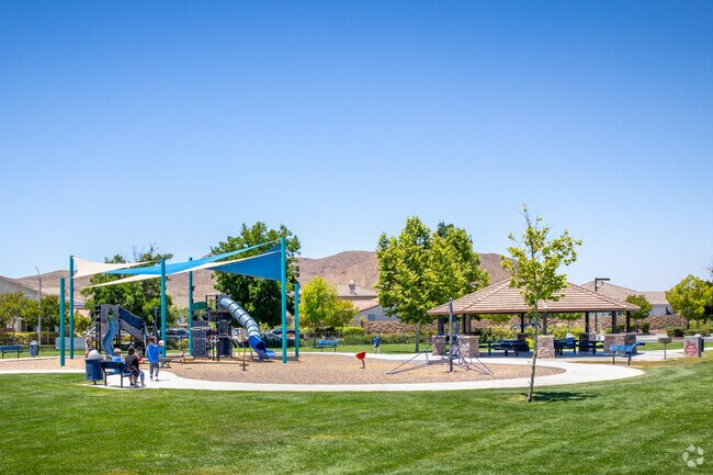 Kids enjoy an afternoon on the playground at Discovery Park in Heritage Lake.