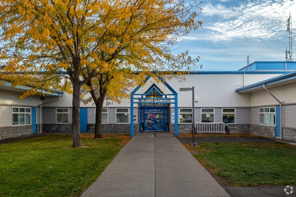 A welcoming entrance is seen at Gilbert Elementary School in Yakima.