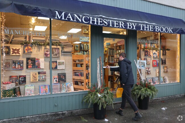 Brows the eclectic book collection at Manchester-by-the-book in Manchester-by-the-Sea.