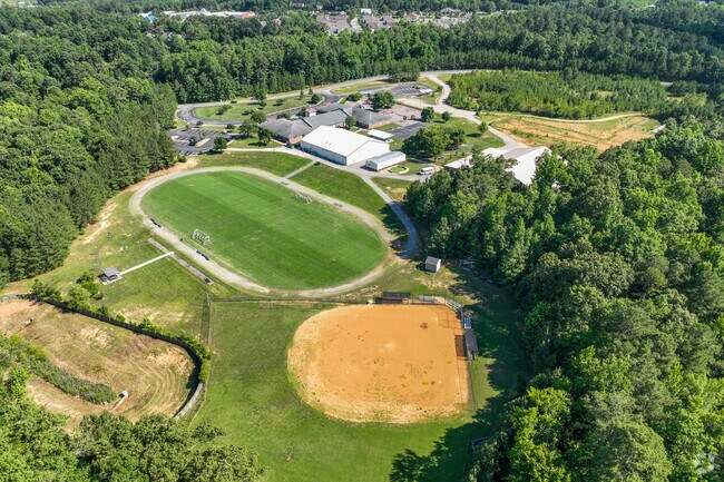 The Millwood School offers multiple athletic fields and courts.