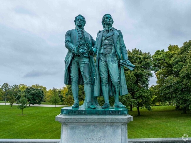 Goethe and Schiller Statue one of four in the United States.