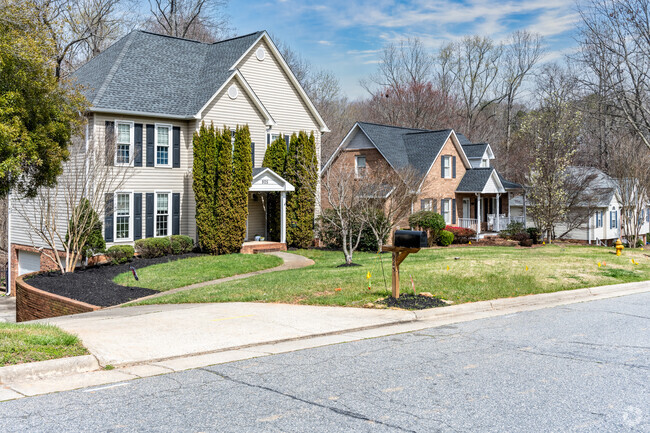 There are a nice variety of home styles available with the Macy Grove neighborhood.