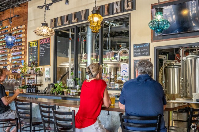 Rally King is a local brewery on the southwestern edge of Highlander Heights.