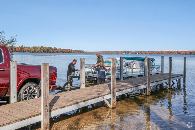 Enjoy a day of boating on Manistee Lake at Sands Park in Kalkaska, Michigan.