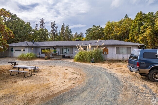 Most homes sit on large plots of land in Hugo, Oregon.