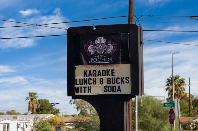 Sports fans in Los Ranchitos gather at Los Pochos for game days.