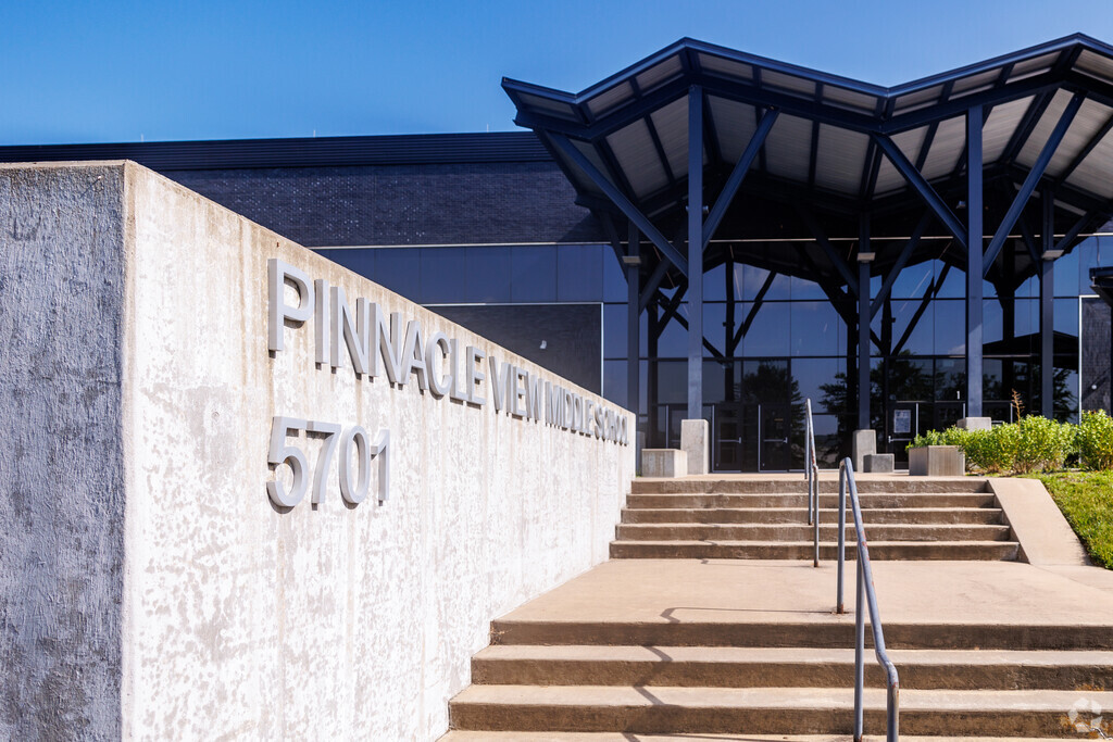 Pinnacle View Middle School is home to the Skyhawks.