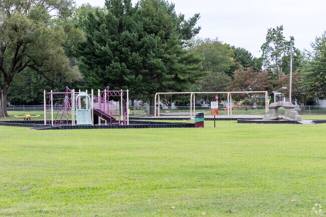 Students at Lulu Ross Elementary School have plenty of room to play at recess in the playground.