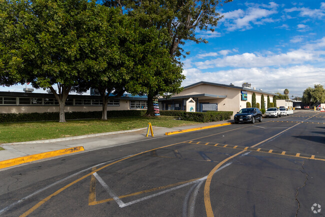 A look at the drop off area of Mueller Charter School.