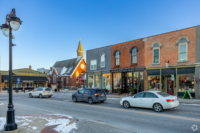 Eclectic shopping and dining options fill a historic building in downtown Fenton.