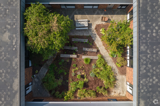 The courtyard and garden at Northern Hills Middle School are a great learning tool for students.