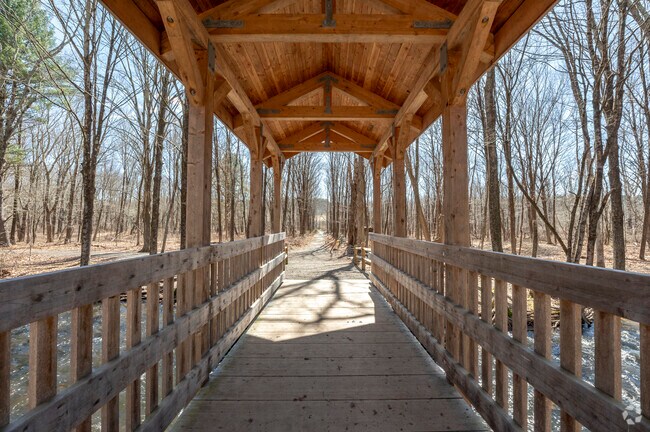 Lewisboro locals can enjoy the riverwalk trail at Ward Pound Ridge Reservation.