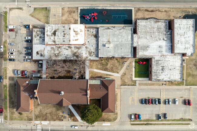 Here is a top down view of Irving Elementary School.