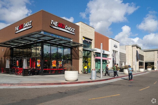 The newly developed restaurant row is a popular place to grab dinner near Tri-City.