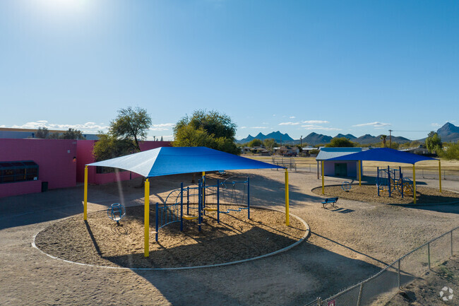 There's plenty of different playground equipment for students to enjoy at C. E. Rose K-8 school