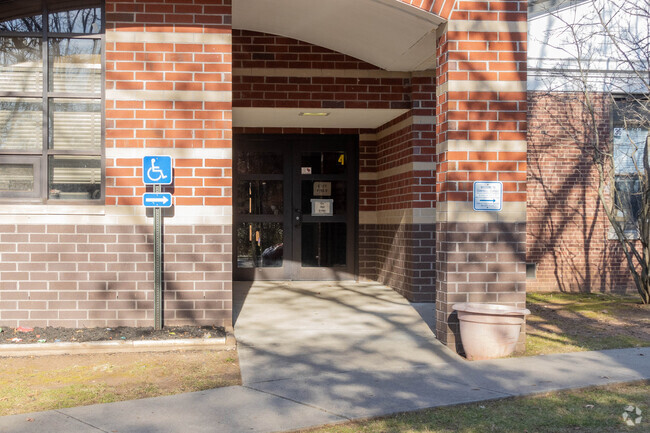 Campbell Elementary School is in the heart of a residential area.