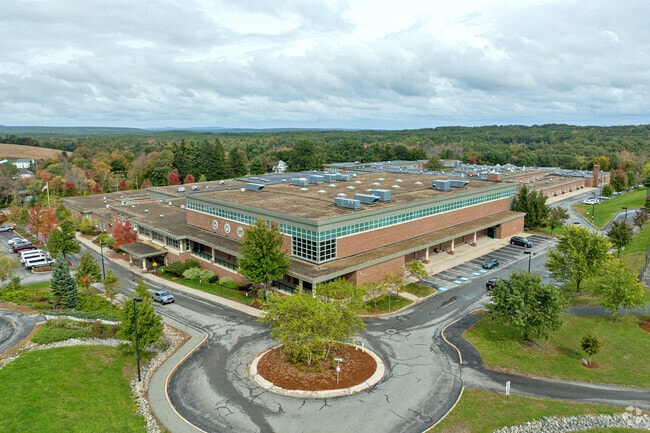 An aerial of the Wachusett Regional High School.