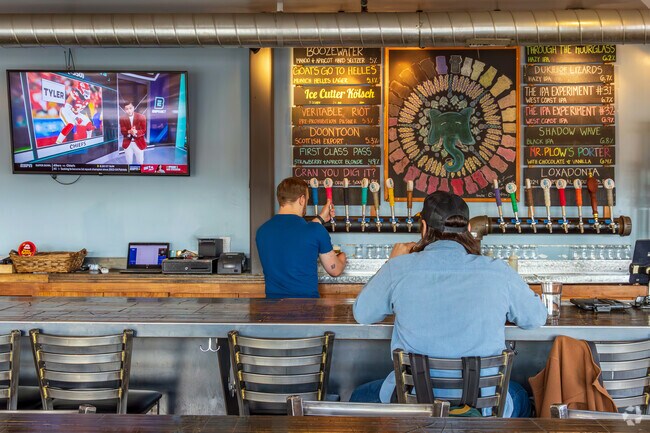 Joyride Brewing is a small craft brewer across the street from the banks of Sloan's Lake.