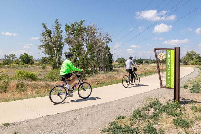 Take a ride along the South Platte River Trail into the Pelican Ponds Open Space.