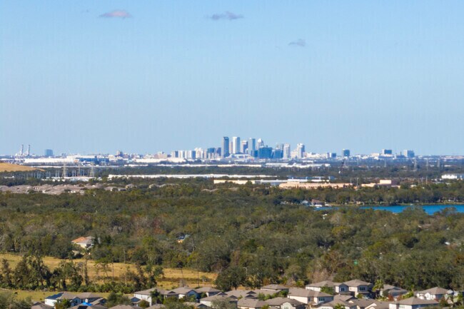 Downtown Tampa is about 13 miles from the city of Riverview