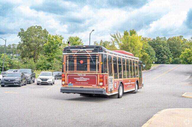 Hop on the Tuscaloosa Trolly in Woodland Forrest.