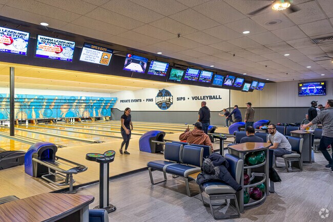 Bogarts Entertainment Center has Bowling, Volleyball, Karaoke, Live Music, and a restaurant.