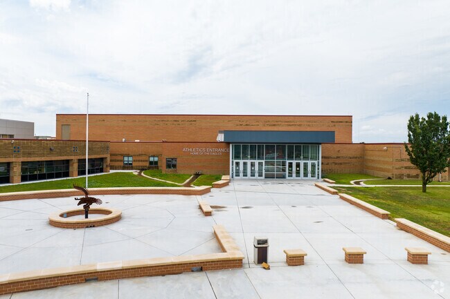 There is a very nice entrance to Maize Sr High School's indoor athletics.