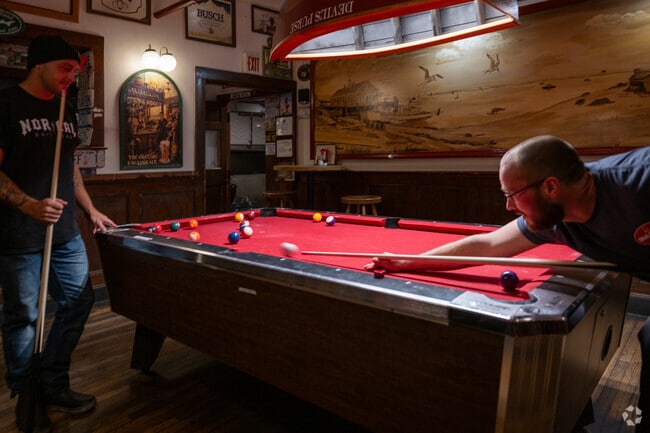 The Chatham Squire offers pool tournaments that add to the pub’s lively atmosphere.