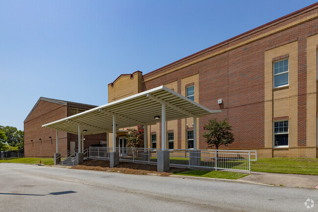 Bus line at Butler Elementary School in Savannah, GA.