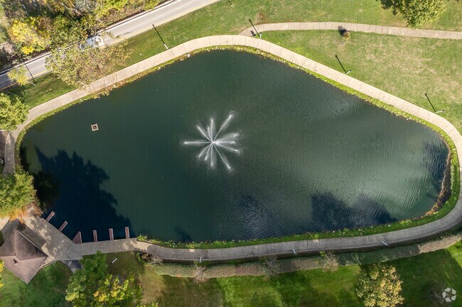 You will find a beautiful man-made pond at Wheeling Park in Park View.