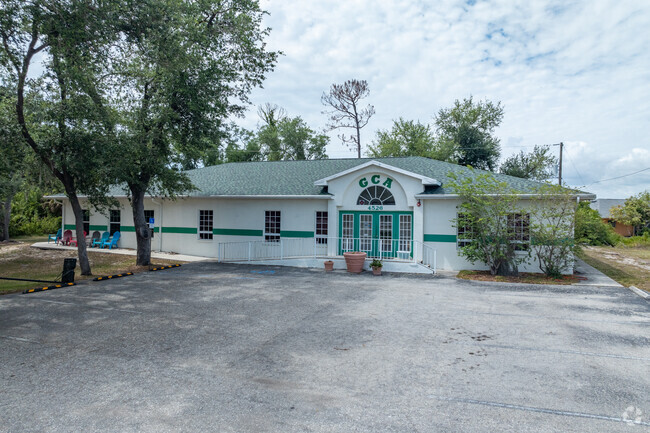 front of building