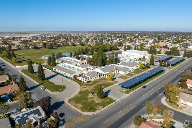 Earl Warren Jr High offers a sprawling campus when viewed rom above.