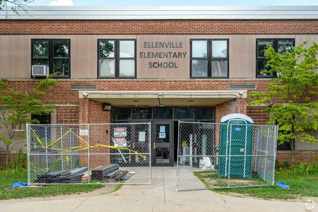 Ellenville Elementary School occupies the Eastern wing of the school building.