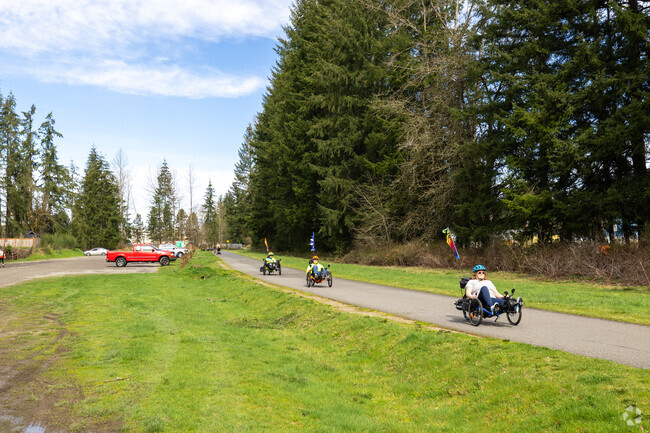 Locals can go for a long bike ride along the Centennial Trail through Lake Stevens.