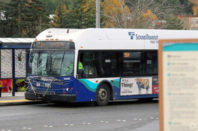 Mercer Island has a park and ride serving the island.