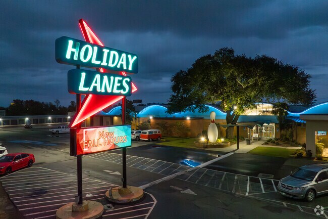 Holiday Lanes in Barksdale North offers family-friendly bowling and entertainment.