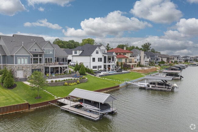 Some larger waterfront homes along the reservoir in Geist.