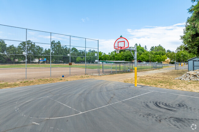 Students at Bonny View Elementary School love to play basketball.