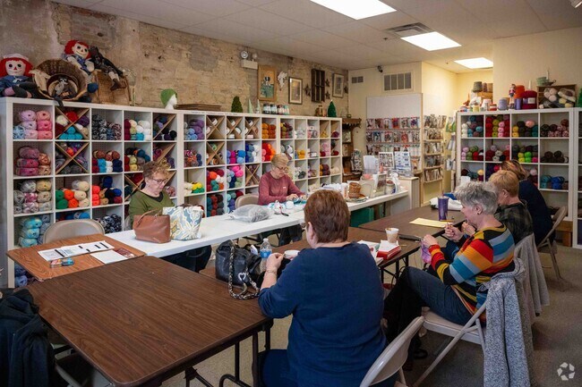 Betsey’s Yarn and Tea Shop located near the South Lockport area has a knitting club.