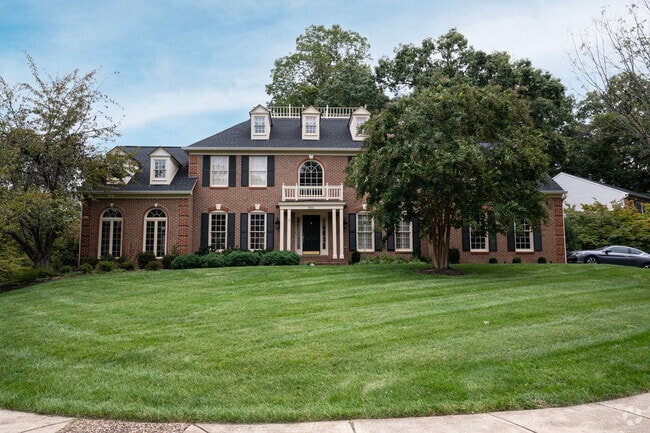 Brick homes stand stoically in the Crosspointe neighborhood.