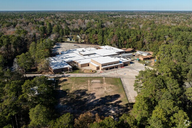 Creighton Elementary is nestle in the surrounding woods.