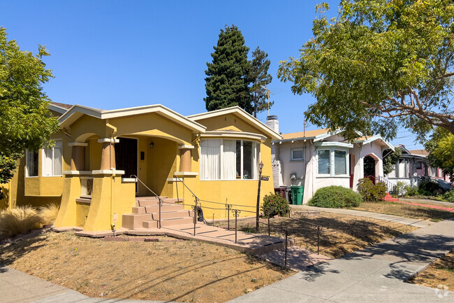 There are many rows of small bungalows in The Triangle.