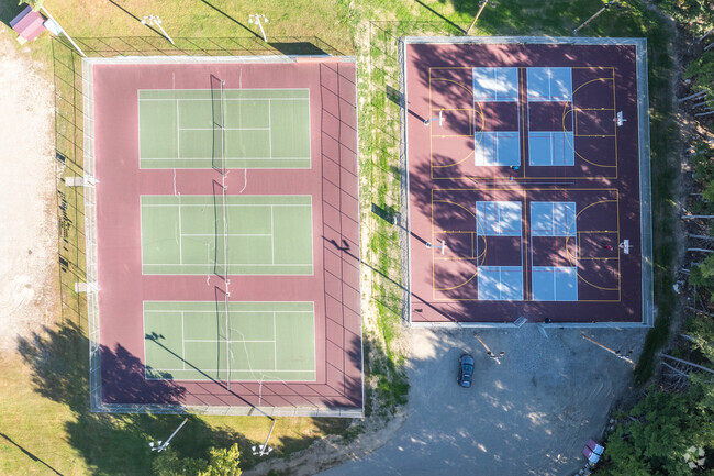 Play tennis or work on your jump shot on the courts behind Mattanawcook Academy.