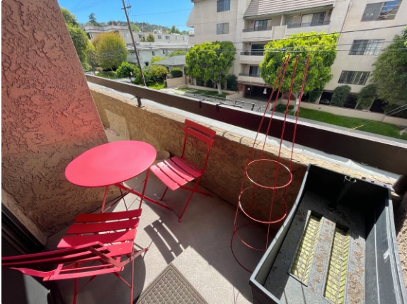 living room balcony facing street