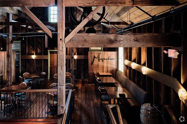 Magnolias at the Mill is set in a beautifully restored 1905 historic mill.
