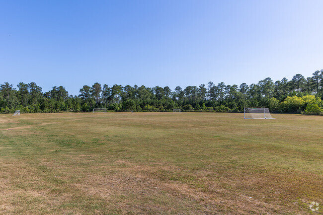 Philip Simmons Middle School has a large sports field with soccer goals.